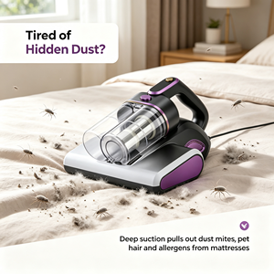 450W Strong Suction Brushless Motor UV Vacuum Mite Remover for Mattress <b>Pillow</b> Fabric Deep Cleaning Portable Dust Mite Remover - Product Image 1