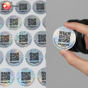 Pengiriman cepat keamanan yang sangat baik kode QR anti-pemalsuan stiker perekat ukuran khusus permukaan Glossy dikemas karton - Product Image 1