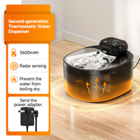 Fontaine à eau intelligente pour animaux de compagnie Vansity OEM 3L avec capteur radar et thermostat, distributeur d'eau pour chat