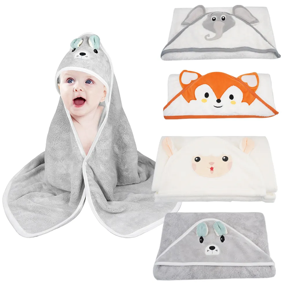 Modern Design Extra Soft Microfiber baby wrapping towel
