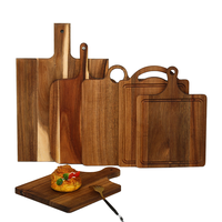 Acacia houten snijplank met handvat, charcuterieplank, kaasplank, broodplank, groenten- en fruitplank
