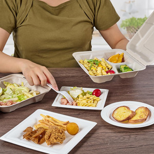 Envases de Comida para Llevar Desechables Biodegradables y Compostables 100%, Ecológicos y a Precio Económico, Tipo Concha - Product Image 5