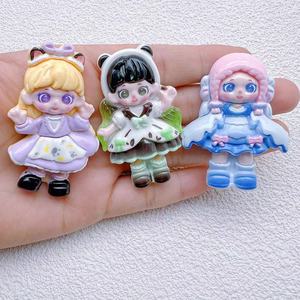 Aksesoris Resin Cantik Warna-warni Terlaris, Figur Resin Datar Kartun untuk Dekorasi, Boneka Resin Bercahaya untuk DIY - Product Image 3