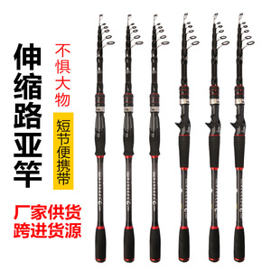 Canne à pêche télescopique 6m, action moyenne, en fibre de carbone, portable, pour la pêche en mer, la pêche au bar, guides SIC, pêche en bord de mer - Product Image 1