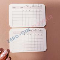 Planificateur personnalisé cartes portefeuille cartes papier quotidien hebdomadaire à faire liste habitude tracker nommer carte de tâche fonctionnelle