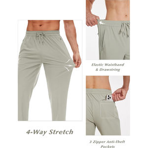 Pantalon de jogging haute performance pour hommes Pantalon de survêtement élastique à séchage rapide Taille moyenne Qualité supérieure Vêtements de plein air décontractés - Product Image 3