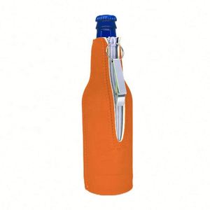 Housse isotherme portable en néoprène avec logo personnalisé et ouvre-bouteille intégré pour bouteilles de bière - Product Image 2