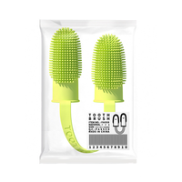 Limpiador Dental de Silicona de Doble Punta de 360 Grados, Ecológico, Duradero, Portátil, Elimina el Mal Aliento, Multicolor, Gran Venta