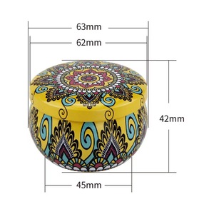 豪华香味蜡烛锡罐，带盖-圆形金属礼品容器，用于芳香疗法、派对礼品和促销礼品 - Product Image 4