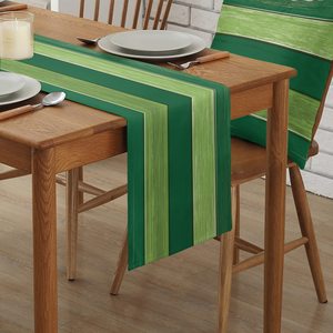 Runner da Tavola Moderno a Righe in Lino per Tavoli in <span class=keywords><strong>Legno</strong></span>, Tovaglia Decorativa Termoisolante Antiscivolo Stampata - Product Image 2