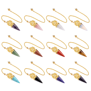 Ciondolo Occhio di Allah in Vendita dalla Fabbrica Cinese, Pendolo Spirituale Placcato Oro, Gioiello per Divinazione e Rabdomanzia, Artigianato in Resina - Product Image 1