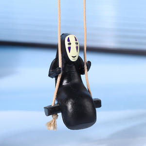 Pendentif de voiture en PVC Hayao Miyazaki Personnage Masculin Sans Visage, Tendance TikTok, Accessoires de Décoration pour Rétroviseur Spirited Away - Product Image 1