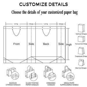ถุงกระดาษคราฟท์รีไซเคิลพิมพ์โลโก้หลากสีพร้อมหูหิ้ว สำหรับใส่ของขวัญ ของชำร่วย หรือใช้ในร้านค้า<span class=keywords><strong>ป</strong></span>ลีก - Product Image 6