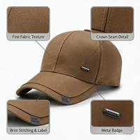 Casquette de baseball personnalisée à 6 panneaux en coton biologique, fabricant Bae Shiow, chapeau de sport de haute qualité avec logo métallique, vente en gros