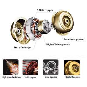Industrieller Deckenventilator 100% Kupferdrahtmotor HVLS Energiesparend 25dB Geräuschreduzierung AC-Betrieben <span class=keywords><strong>2</strong></span> Jahre Haushalt ABS - Product Image 6