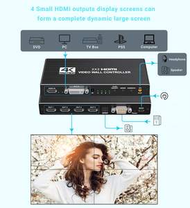 วิดีโอควบคุมผนัง4K <span class=keywords><strong>HDMI</strong></span> 1x1 2x2สำหรับ DVI อินพุต RS232 180หมุนเสียงสำหรับ1.4 HDCP 1.4อลูมิเนียมอัลลอย4หน้าจอทีวี1ผนัง - Product Image 2