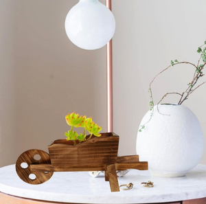 Chariot <span class=keywords><strong>en</strong></span> <span class=keywords><strong>bois</strong></span> Pot de fleurs créatif combinaison charnue support de Pot de plante; décoration de jardin ornementale <span class=keywords><strong>brouette</strong></span> planteur jardin <span class=keywords><strong>bois</strong></span> - Product Image 6