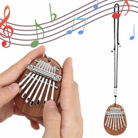 Mini Kalimba 8 tons Piano à Pouce Exquis 8 Touches en Bois Doigt Tambour Instrument Accessoires de Musique et Instruments Type Clavier