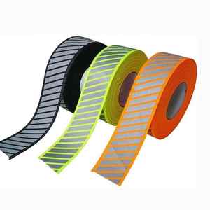 High Visibility EN20471 Certified <b>Reflective</b> Green/Orange TPE Polyester Webbing Customized Size Cheap Wholesale Sew-On for - Product Image 5
