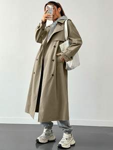 Trench Coat da <span class=keywords><strong>Donna</strong></span> Taglie Forti Monopetto Stile Islamico Moderno Golden Mean <span class=keywords><strong>Abbigliamento</strong></span> all'Ingrosso - Product Image 4