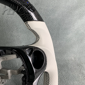 พวงมาลัยคาร์บอนไฟเบอร์ LED หุ้มหนังแบบกำหนดเอง สำหรับตกแต่งภายในรถยนต์ เหมาะสำหรับ Honda <span class=keywords><strong>Civic</strong></span> รุ่นที่ 8 และ 9 <span class=keywords><strong>SI</strong></span> และ CR-V - Product Image 5