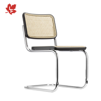 Chaise de salle à manger moderne et confortable en bois, style vintage, pour restaurant, hôtel, café, modèle Cesca en rotin – Offre Spéciale