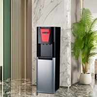 Distributeur d'eau chaude et froide électrique sur pied en plastique pour extérieur et camping-car, installation facile par remplacement de la base à pression