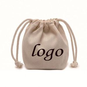 Bolsas de Regalo Personalizadas de Lona con Cordón de Algodón, Bolsitas con Logotipo para Recuerdos de Fiesta, Bolsas para Llevar a Cualquier Lugar - Product Image 3