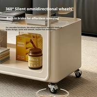 Table basse moderne autoportante en métal avec roulettes, table d'appoint mobile, petite table de chevet pour chambre et salon, mobilier de maison