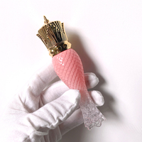 Tubes de brillant à lèvres 2023 Vintage Crown Top Shape Queen Mermaid, Contenant de brillant à lèvres de luxe Princesse Royale Couronne Dorée 5ml