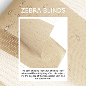 SAMADHI Customized Durable Electric Vertical Roller <b>Shades</b> Zebra Blinds Style Modern Design Built-In Installation Polyester Fast - Product Image 4