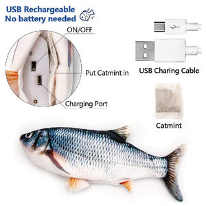 ของเล่นรูปปลาอิเล็กทรอนิกส์สำหรับแมวรูปปลาฟล็อปปี้ดิสก์แบบอินเทอร์แอคทีฟ <span class=keywords><strong>USB</strong></span> - Product Image 6
