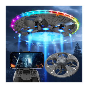 Nouveau design de <span class=keywords><strong>drone</strong></span> UFO avec éclairage LED, évitement d'obstacles, photographie aérienne, mini <span class=keywords><strong>drone</strong></span> RC FPV, jouets, vol stationnaire en intérieur - Product Image 1