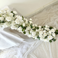 Nouveauté MY04 Chemin de table en fleurs artificielles blanches pour décorer les mariages, les jardins et les événements