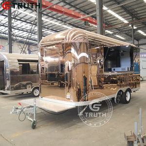 Truth Rose Golden Mobile Kitchen <span class=keywords><strong>Hot</strong></span> Dog Food Trailers Entièrement équipé Mobile Pizza Food Trucks Remorque avec cuisine complète - Product Image 3