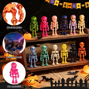 Statuetta Scheletro Articolata 3D Personalizzata, Multicolore, Mini Teschio Snodabile, Decorazione Halloween, Giocattolo Antistress in PLA, Regalo - Product Image 3