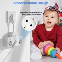 Multi-Charge Multi Socket EU Plug Power Strip 3 AC Outlet Multi Extension Cord Electrical Power Socket With 4 USB Ports