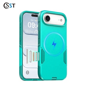 Para iPhone Air Magnetic 2-en-1 Diseño deportivo Material de <span class=keywords><strong>PC</strong></span> Funda de teléfono a prueba de golpes con control de cámara Botón AI para 17 Pro Max - Product Image 4
