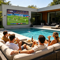 Téléviseur intelligent extérieur HUSHIDA 55 pouces 1000 nits, IP55 étanche, écran LCD ultra lumineux, grand écran pour villa, jardin, balcon