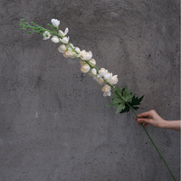 Bunga Sutra Buatan Warna Champagne (Mawar Hydrangea) Gaya Korea untuk Dekorasi Lorong dan Latar Belakang Upacara Pernikahan