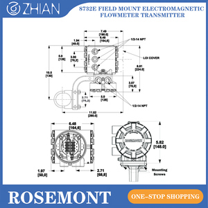 Débitmètre magnétique Rosemounta 8750W 8705 8711 8721 8732E pour montage sur site - Product Image 5