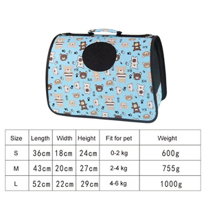 Cartoon <b>Cat</b> Print Soft-Sided Pet Carrier Bag for <b>Cats</b> with Zipper Closure and Mesh Window - Product Image 3