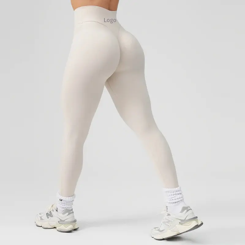 Leggings de yoga pour femmes avec logo personnalisé taille plus ventre beurre contrôle doux fitness pantalons d'entraînement sports de yoga pour femmes