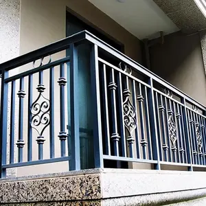 1M pagar balkon besi kualitas tinggi desain sederhana pagar baja untuk keamanan luar ruangan pabrik penjualan langsung terverifikasi