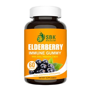 Private Label Service Elderberry Immune Gummy With Zinc Vitamin C D3 60 Count Dietary <b>Supplement</b> - Product Image 1