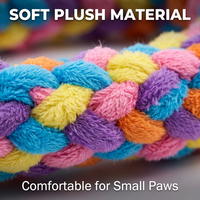Corde d'escalade en polyester imperméable et pelucheuse pour petits animaux, 60 cm, tressée, pour usage intérieur, jouet pour petauhers et écureuils de compagnie