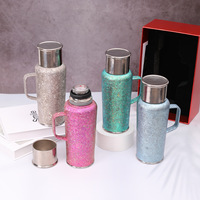 Bouteille d'eau en titane pur de 600ml, cadeau d'affaires haut de gamme, bouteille d'eau isolée, tasse à vide à double paroi, garde au chaud ou au froid