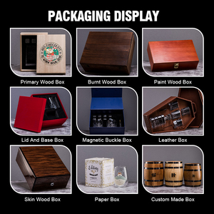 Handgefertigtes Kristallglas-Dekanter-Set mit Eigenem Logo für Likör, Wein und Whiskey mit 2 Whiskygläsern in Holzgeschenkbox für Geburtstage - Product Image 5