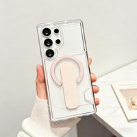 Étui de téléphone transparent pour PC pour S26 Ultra S25 Ultra S26 Plus, coque de protection avec porte-cartes et support de téléphone