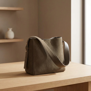 Sac à main BS INTERNATIONAL en cuir véritable, souple, durable, imperméable, avec fermeture éclair, bandoulière, léger, écologique, 3L+ - Product Image 3